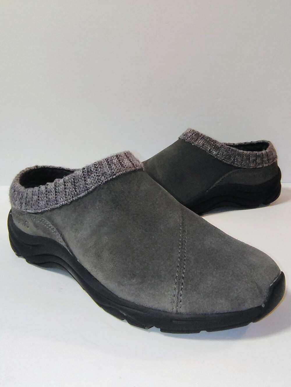 Vionic Arbor Suede Water-resistant Slip-On Knit Trim Comfort Orthotic Clogs 8
